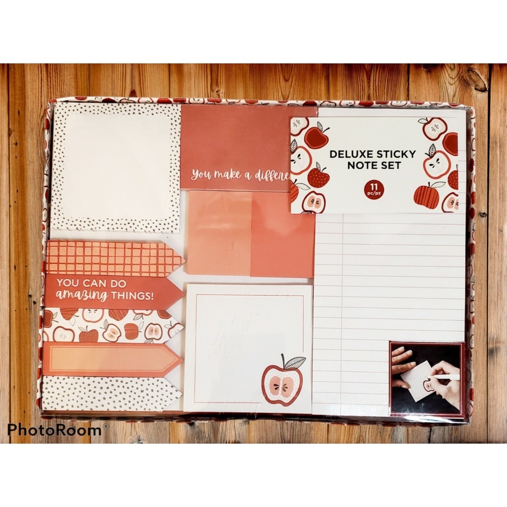 American Crafts Deluxe Sticky Note Set, 11 Notepads, Great Teacher's Gift